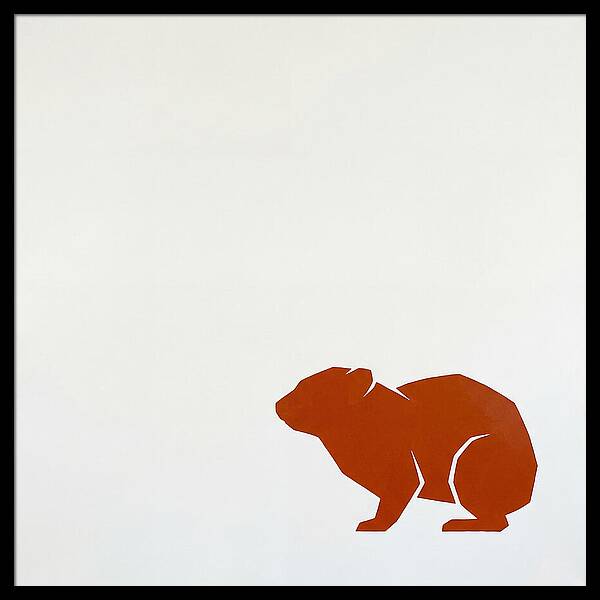 Hyrax Silhouette In Minimalism