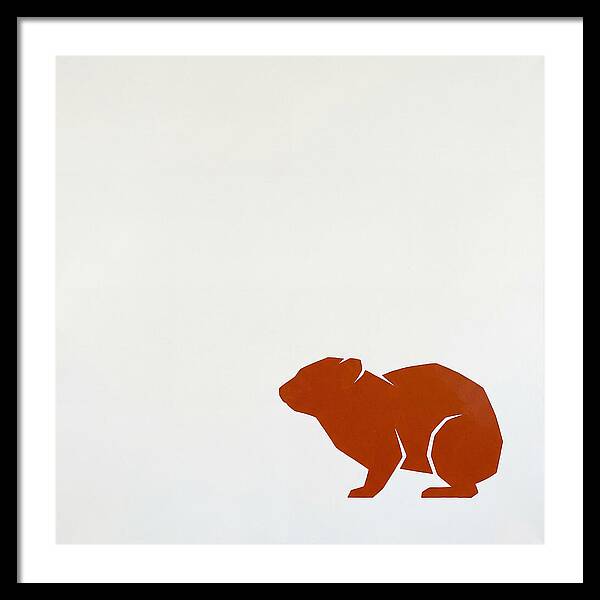 Hyrax Silhouette In Minimalism