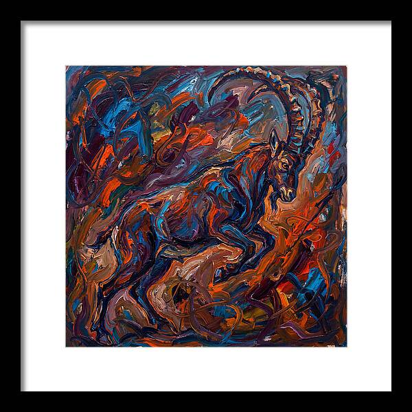 Ibex In Expressionist Style