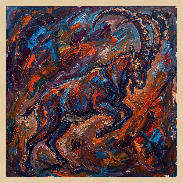 Ibex In Expressionist Style