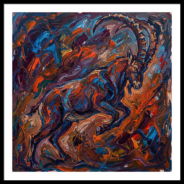 Ibex In Expressionist Style