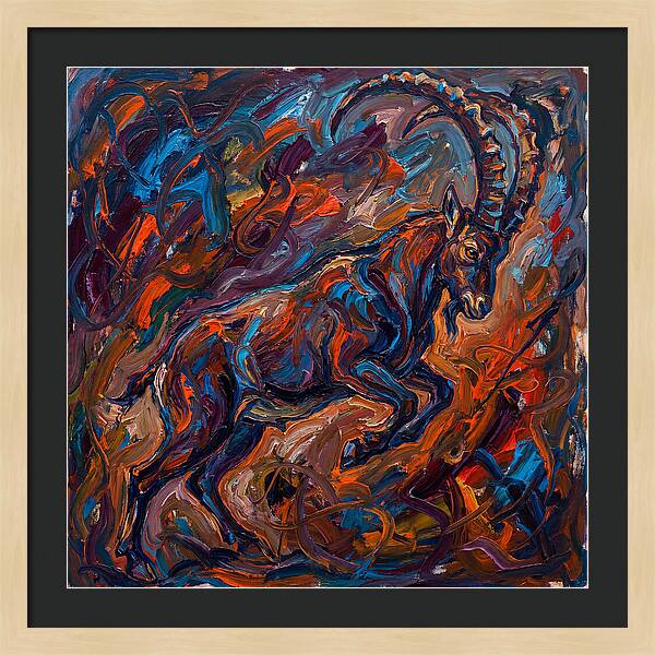 Ibex In Expressionist Style