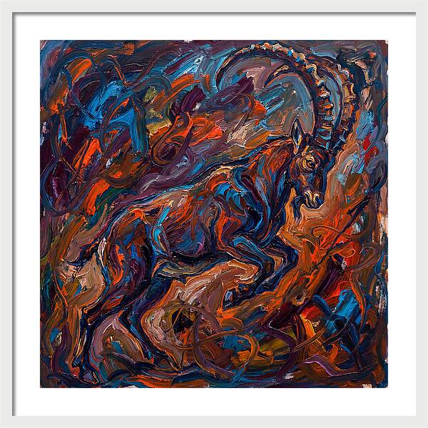 Ibex In Expressionist Style