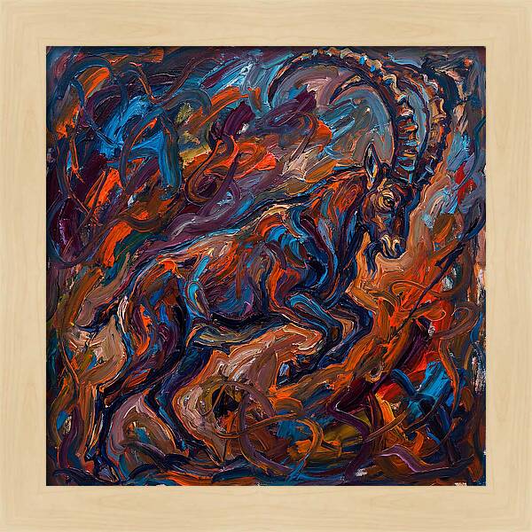 Ibex In Expressionist Style