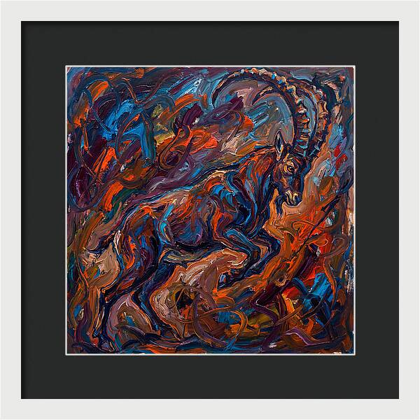 Ibex In Expressionist Style