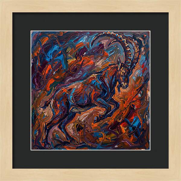 Ibex In Expressionist Style