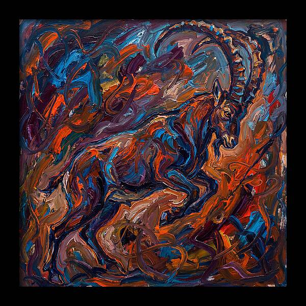 Ibex In Expressionist Style