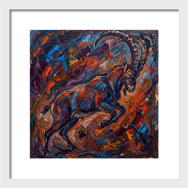 Ibex In Expressionist Style