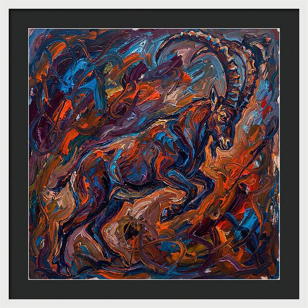 Ibex In Expressionist Style