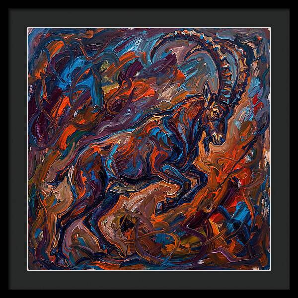 Ibex In Expressionist Style