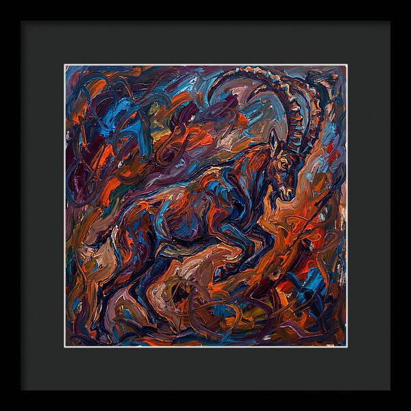 Ibex In Expressionist Style