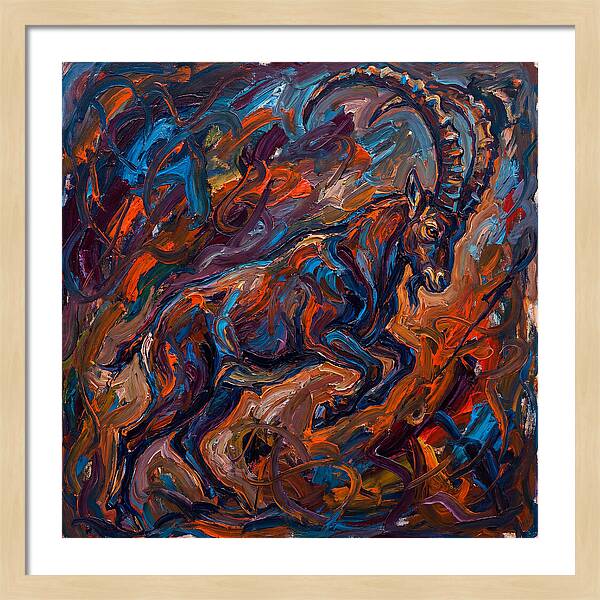 Ibex In Expressionist Style