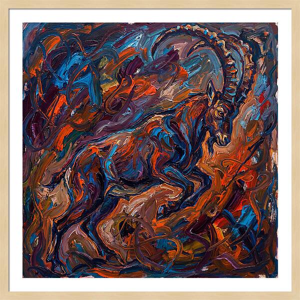 Ibex In Expressionist Style