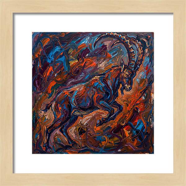 Ibex In Expressionist Style
