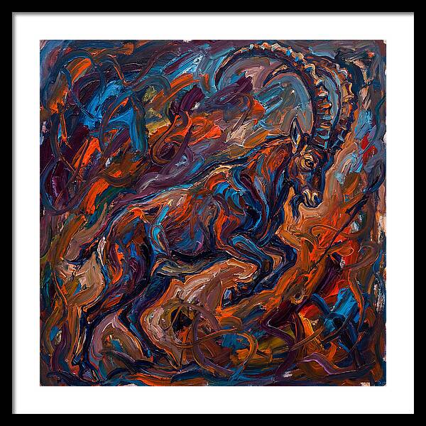 Ibex In Expressionist Style