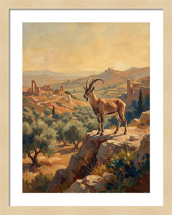 Ibex In The Mediterranean Landscape