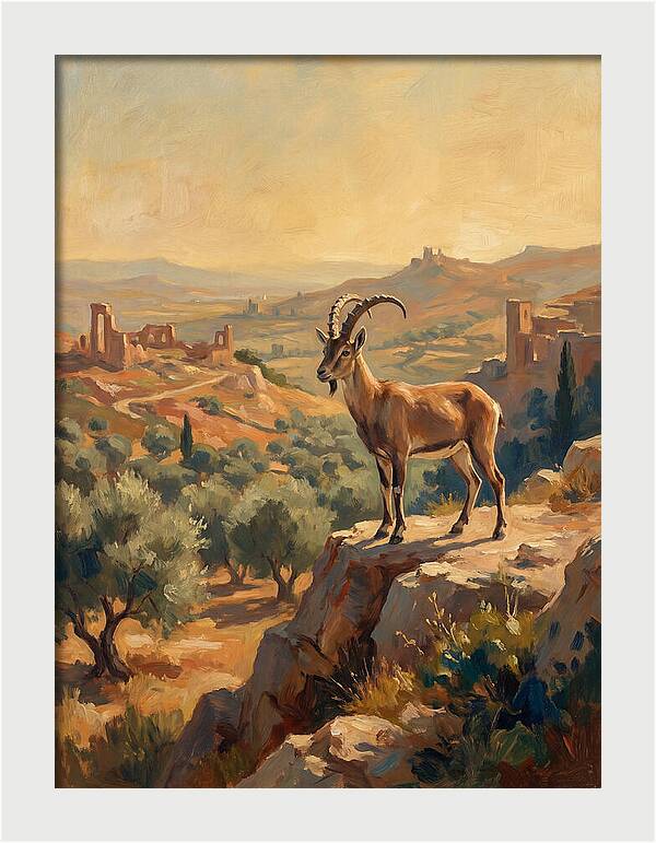 Ibex In The Mediterranean Landscape
