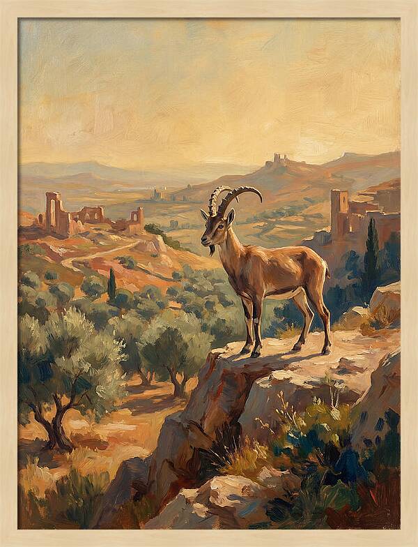 Ibex In The Mediterranean Landscape