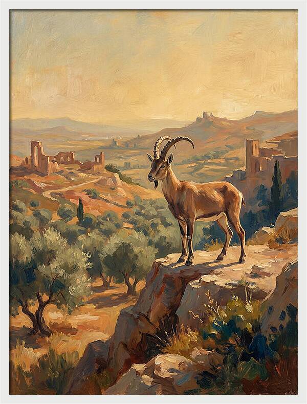 Ibex In The Mediterranean Landscape