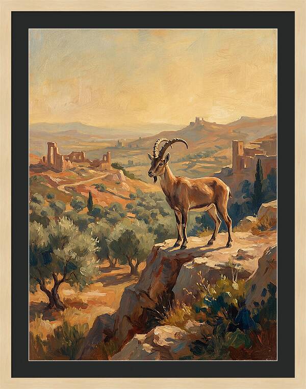 Ibex In The Mediterranean Landscape