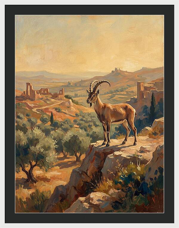 Ibex In The Mediterranean Landscape