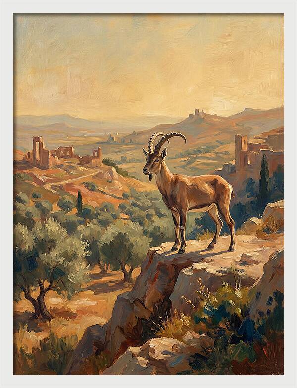 Ibex In The Mediterranean Landscape