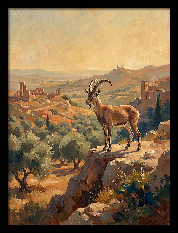 Ibex In The Mediterranean Landscape