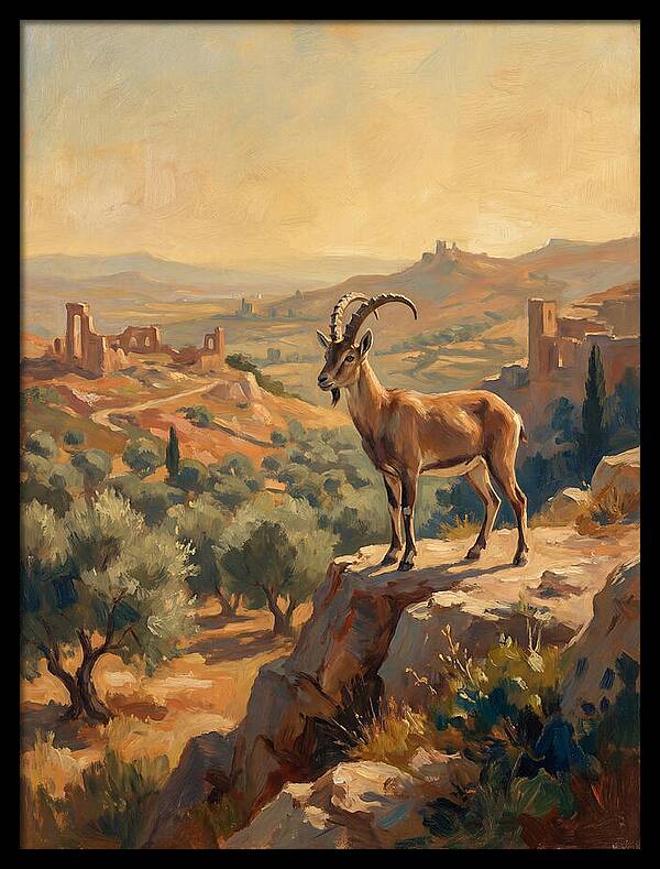 Ibex In The Mediterranean Landscape