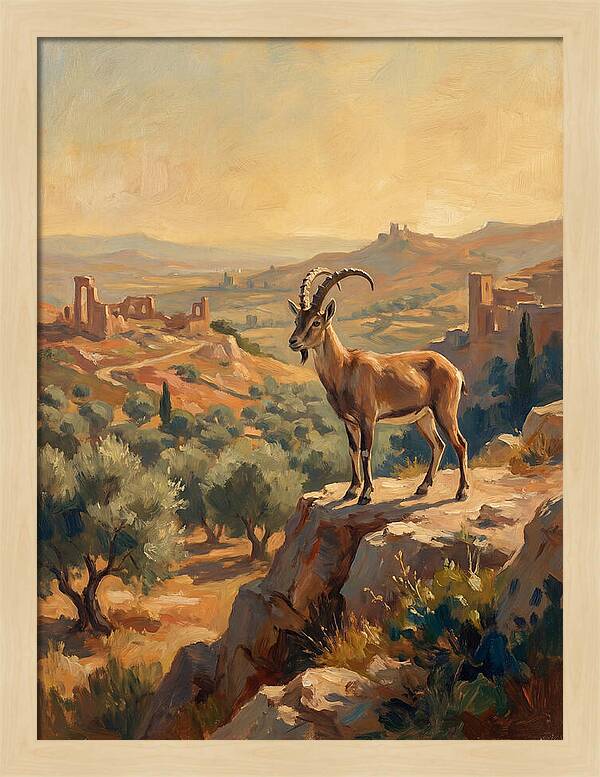 Ibex In The Mediterranean Landscape