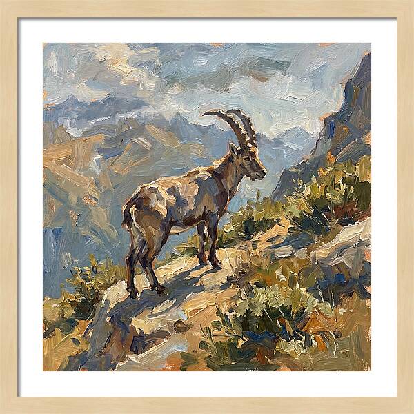 Ibex Standing Majestically
