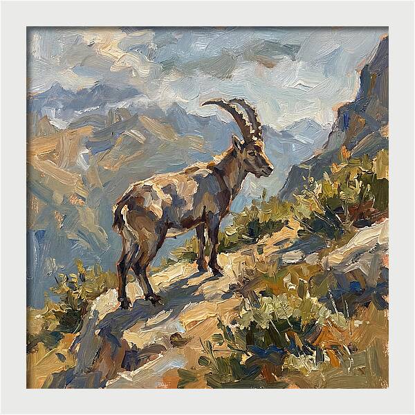 Ibex Standing Majestically