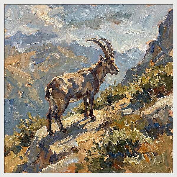 Ibex Standing Majestically