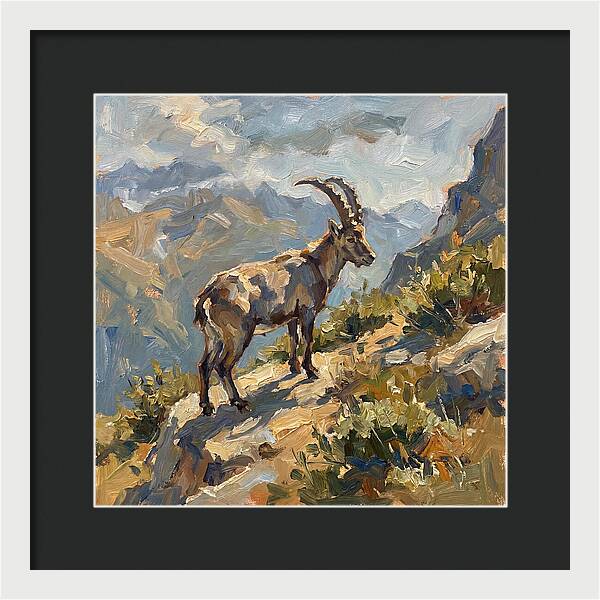 Ibex Standing Majestically