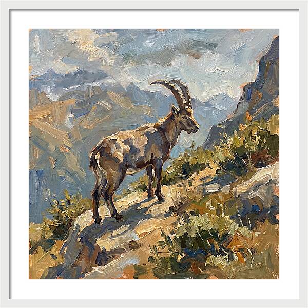 Ibex Standing Majestically