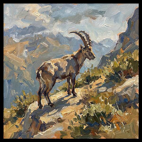 Ibex Standing Majestically