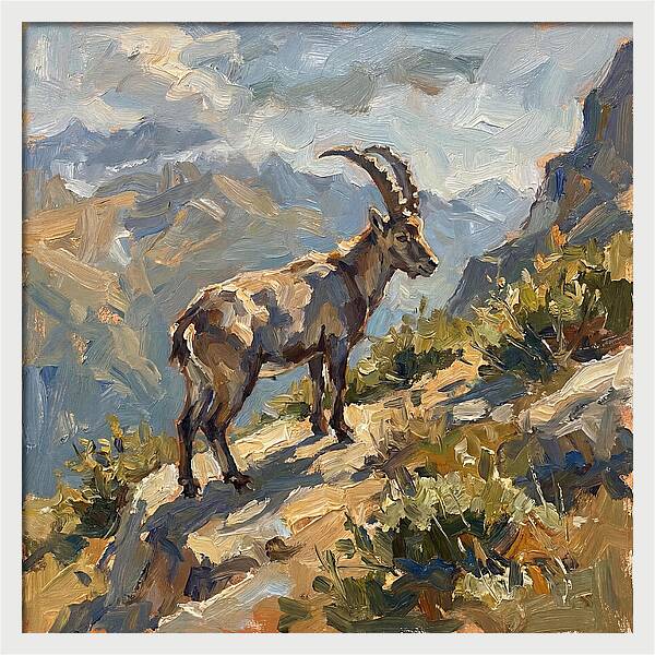 Ibex Standing Majestically