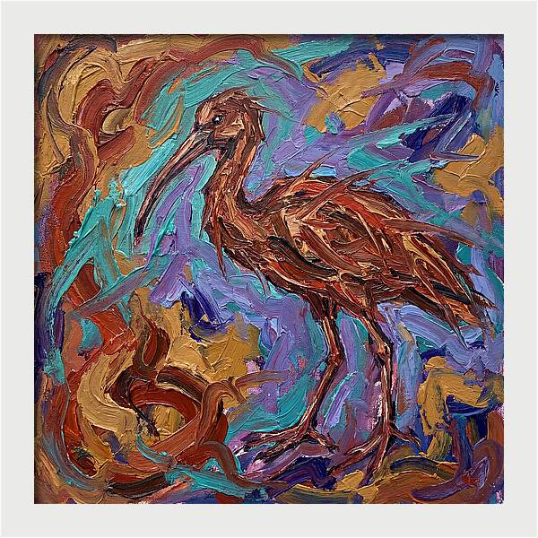 Ibis In Expressionist Style