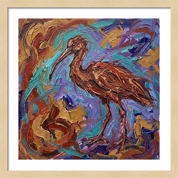 Ibis In Expressionist Style