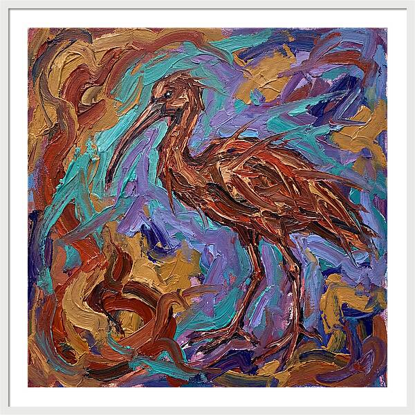 Ibis In Expressionist Style