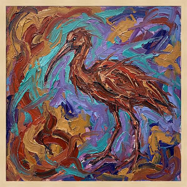 Ibis In Expressionist Style