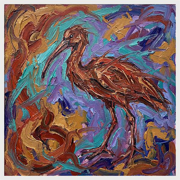 Ibis In Expressionist Style