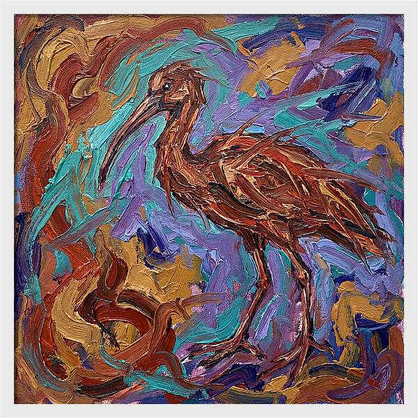 Ibis In Expressionist Style