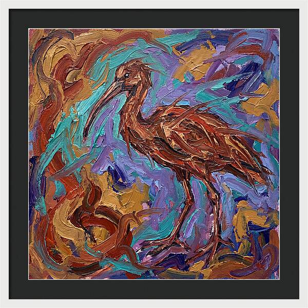 Ibis In Expressionist Style