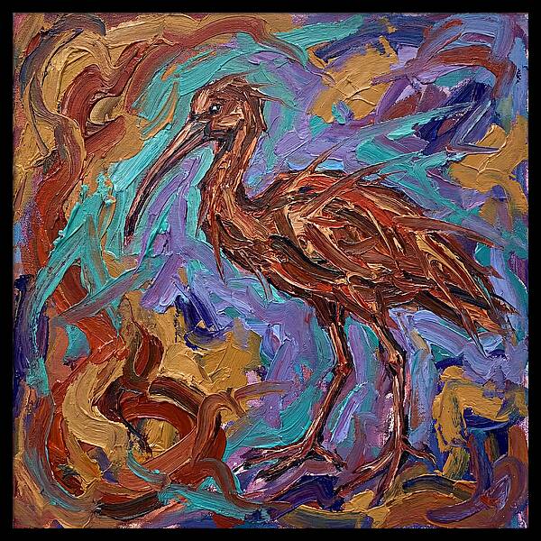 Ibis In Expressionist Style