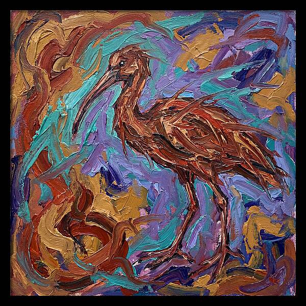 Ibis In Expressionist Style