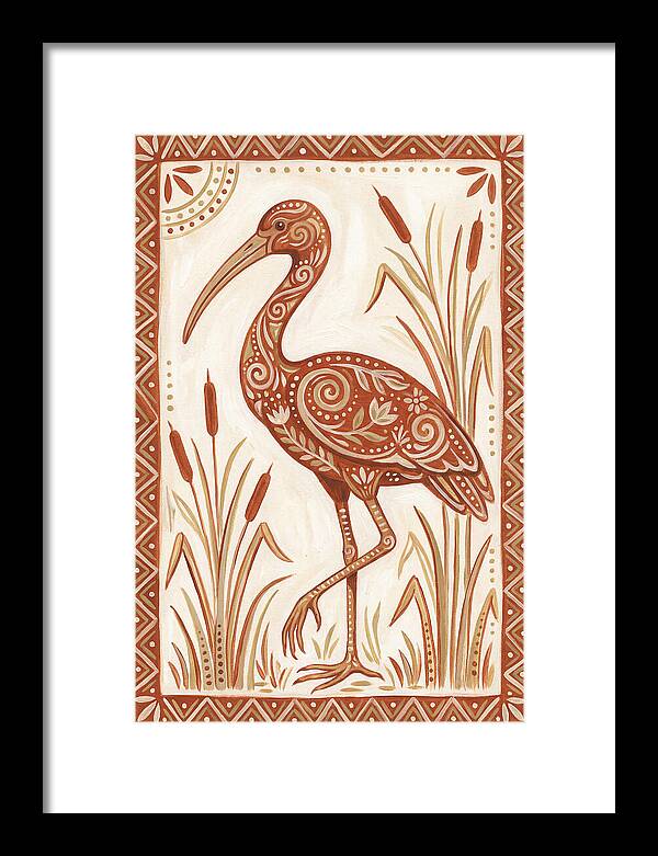 Ibis In Folk Art Style
