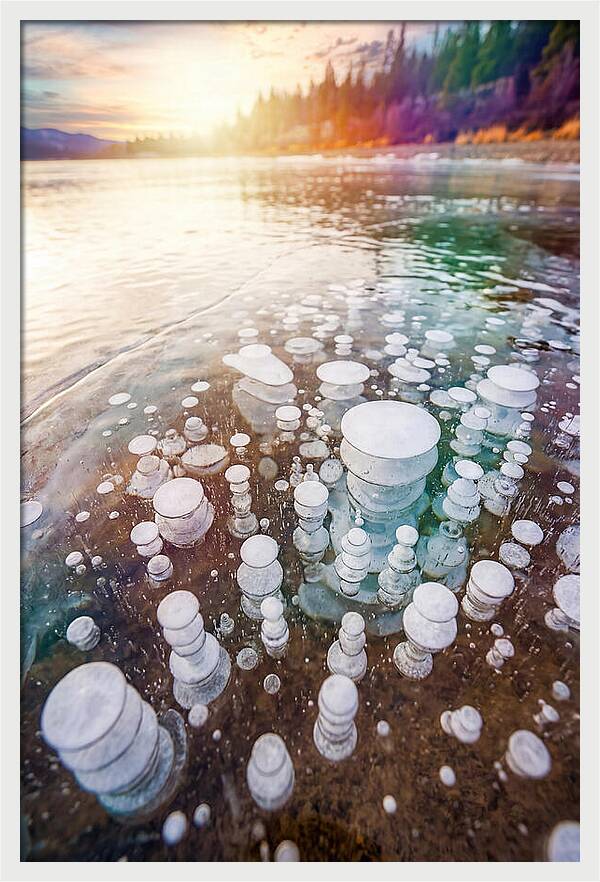 Ice Bubbles Beneath The Surface