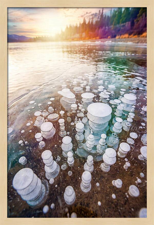 Ice Bubbles Beneath The Surface