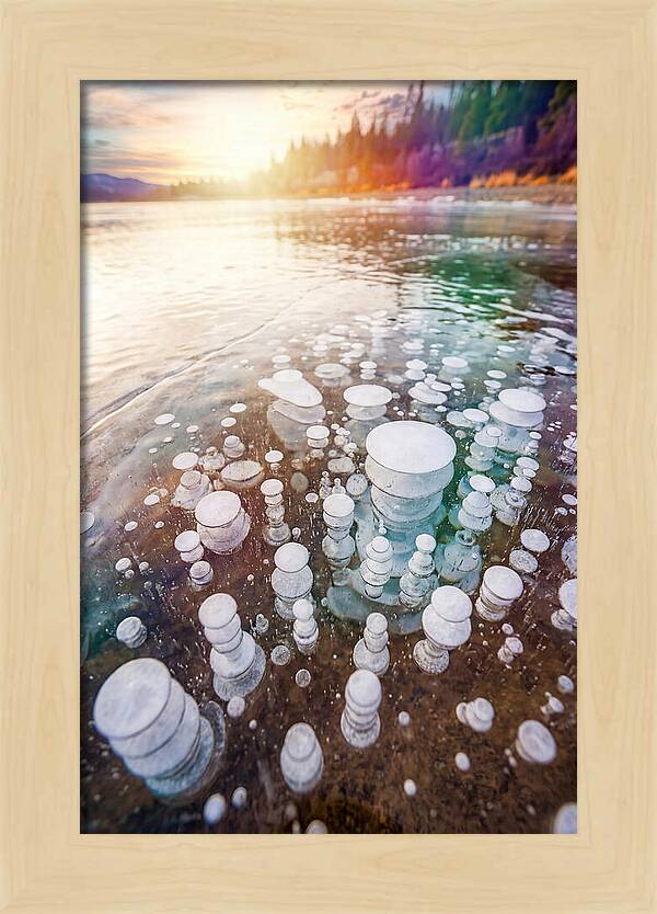 Ice Bubbles Beneath The Surface