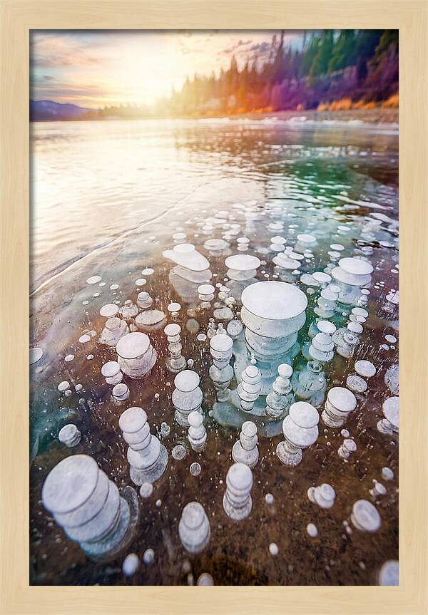 Ice Bubbles Beneath The Surface
